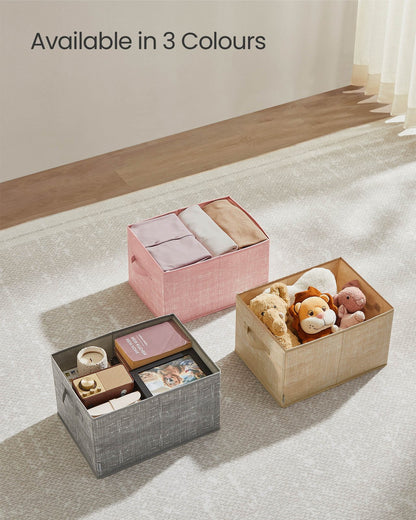 15 cm High Collapsible Storage Boxes Set of 3 Ink Black - image 36
