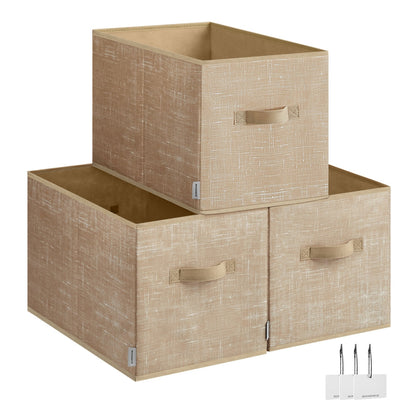 15 cm High Collapsible Storage Boxes Set of 3 Ink Black - image 43