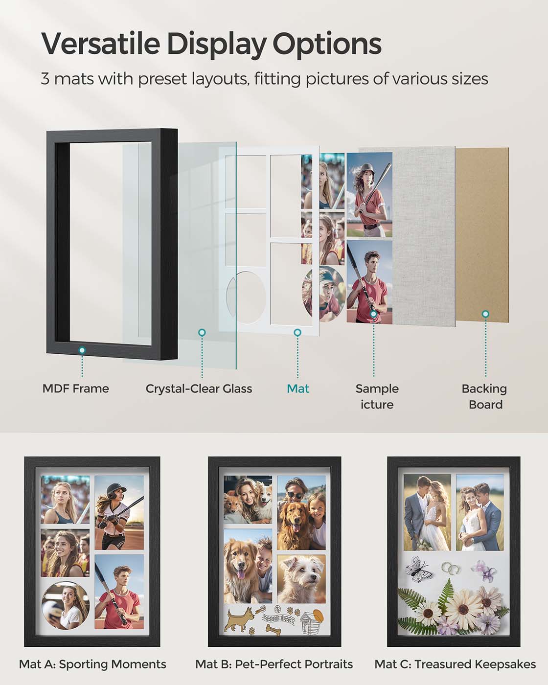 A4 Picture Frame with 3 Mats - image 17