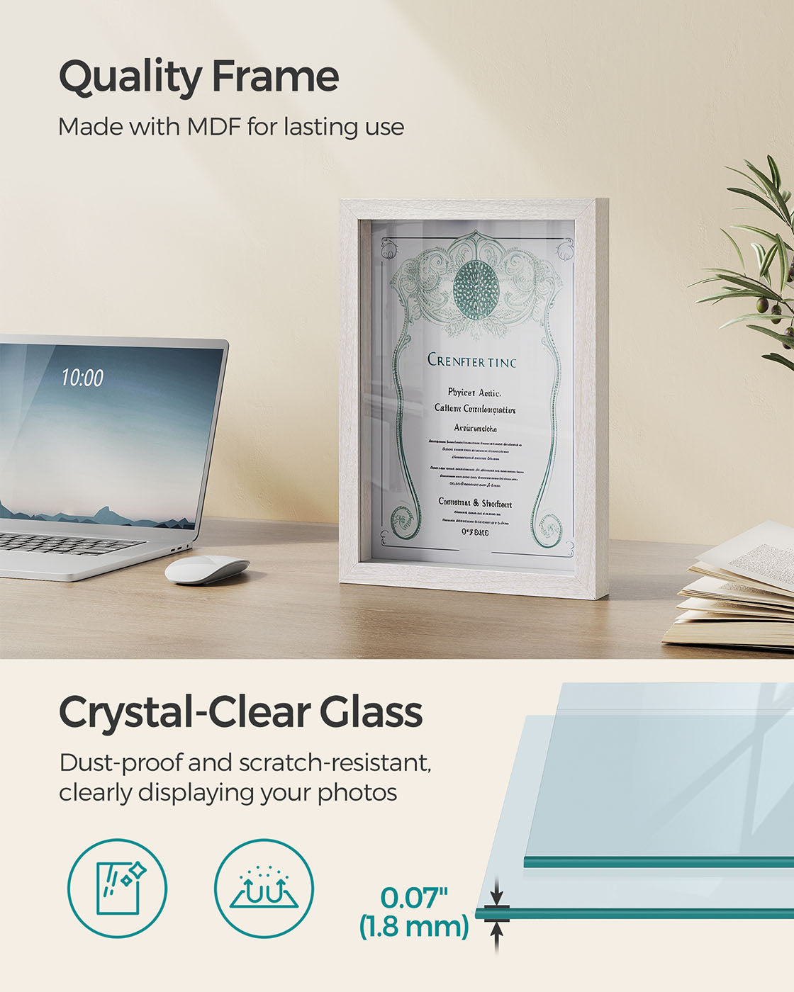 A4 Picture Frame with 3 Mats - image 12