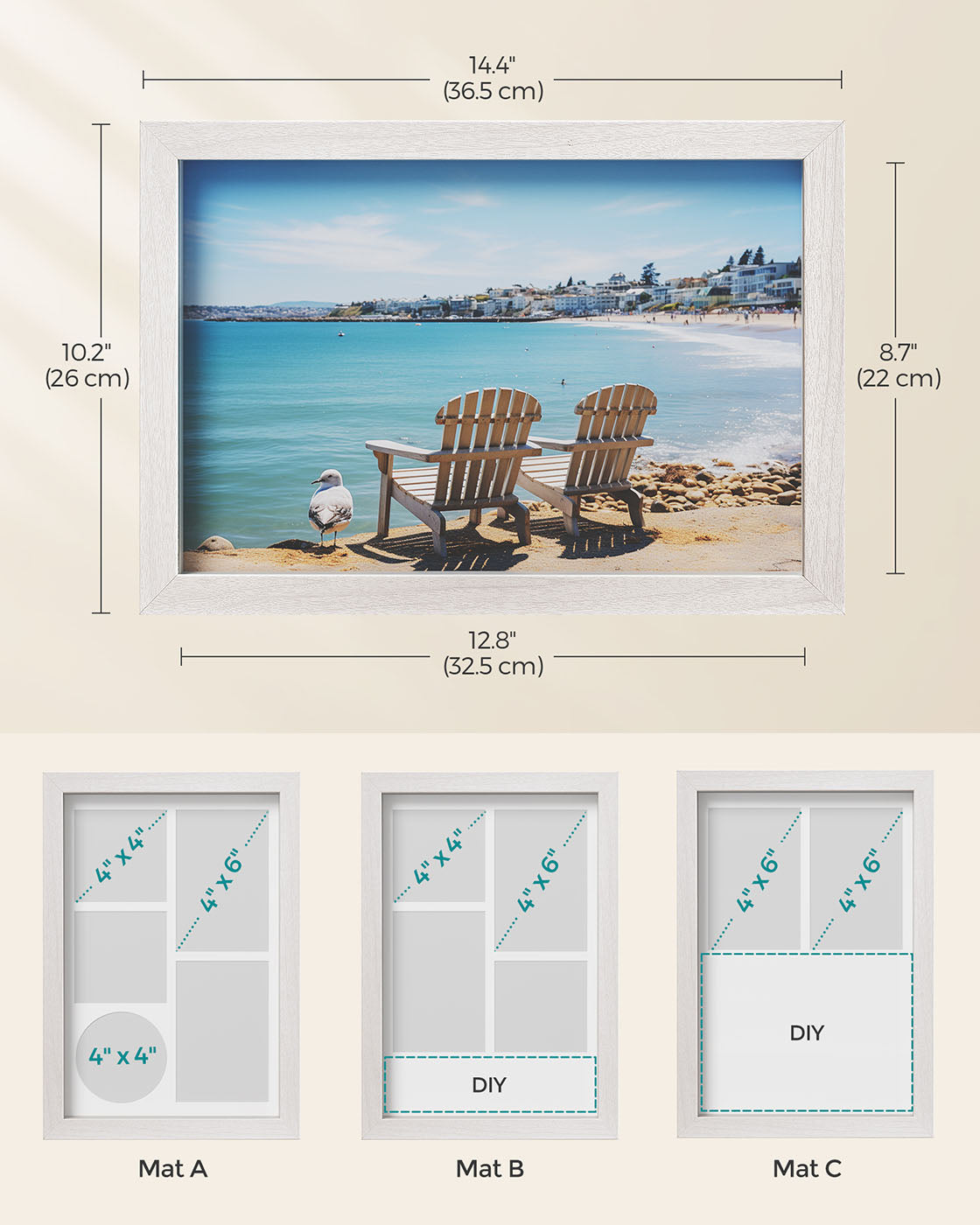 A4 Picture Frame with 3 Mats - image 13