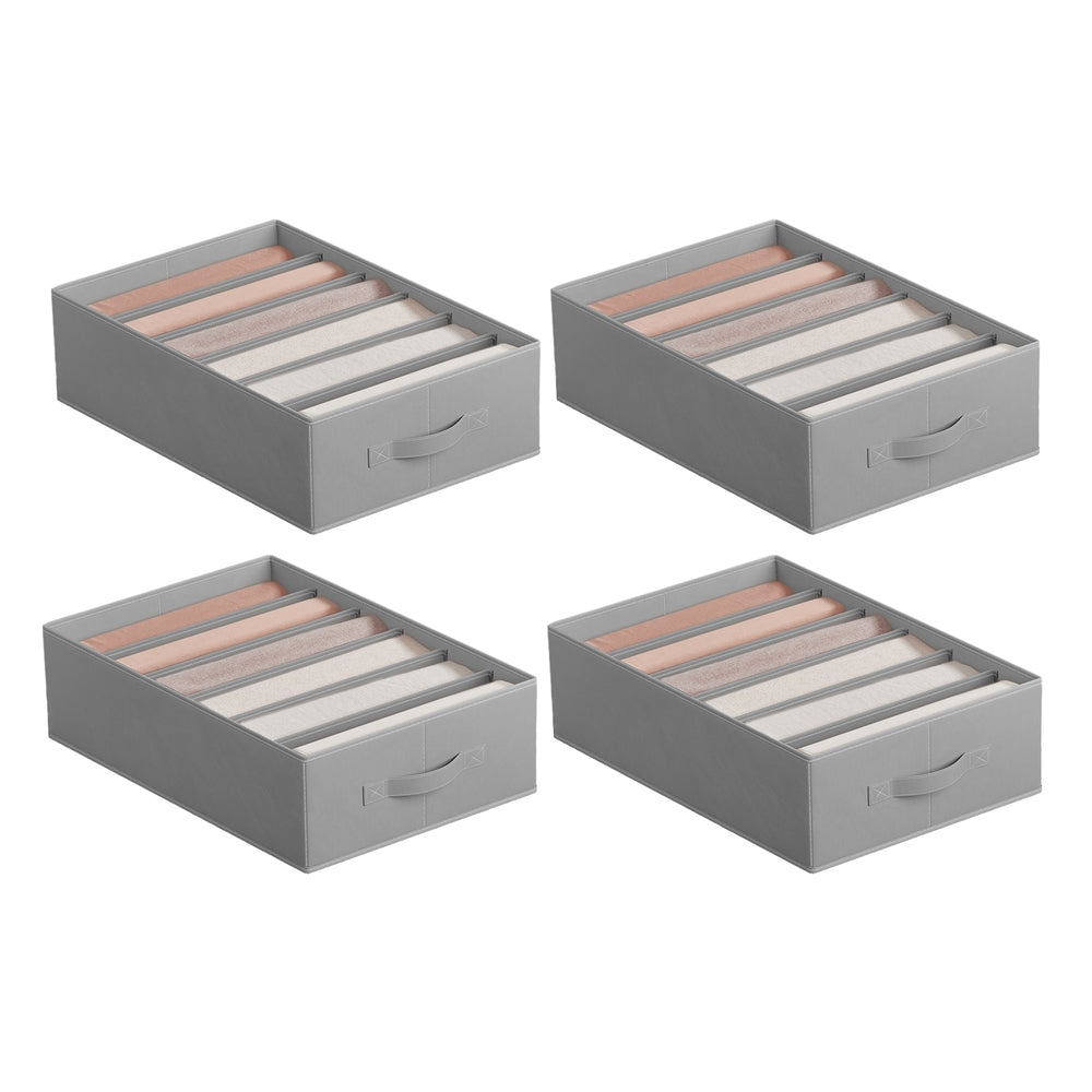 42 x 30 x 17 cm Set of 4 Drawer Organisers Dove Grey - image 1
