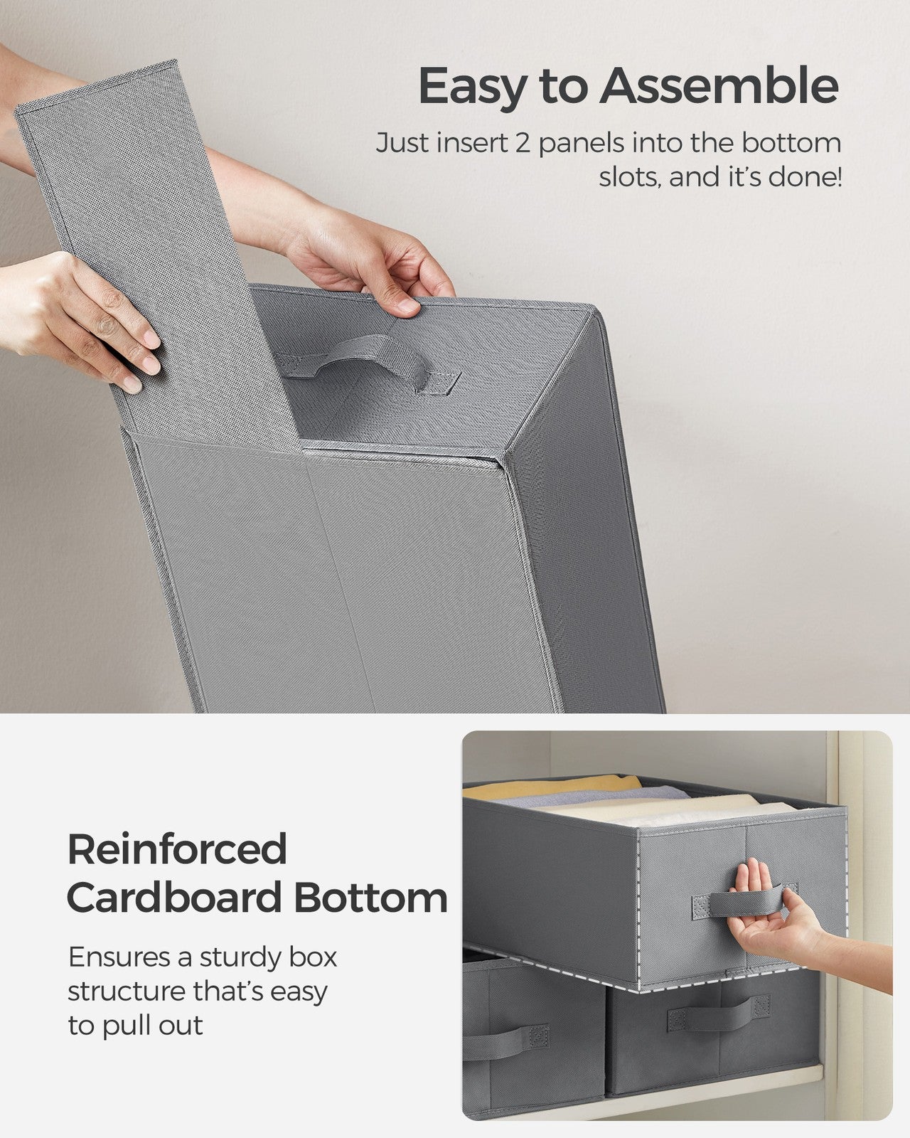 42 x 30 x 17 cm Set of 4 Drawer Organisers Dove Grey - image 4