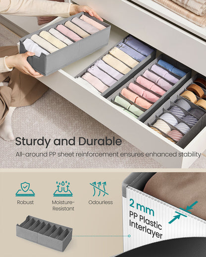 Set of foldable drawer organisers with dividers - image 3