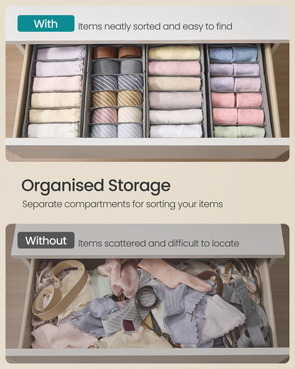 Set of foldable drawer organisers with dividers - image 4