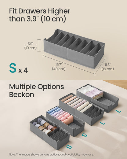 Set of foldable drawer organisers with dividers - image 5