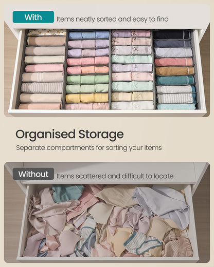 Set of foldable drawer organisers with dividers - image 10