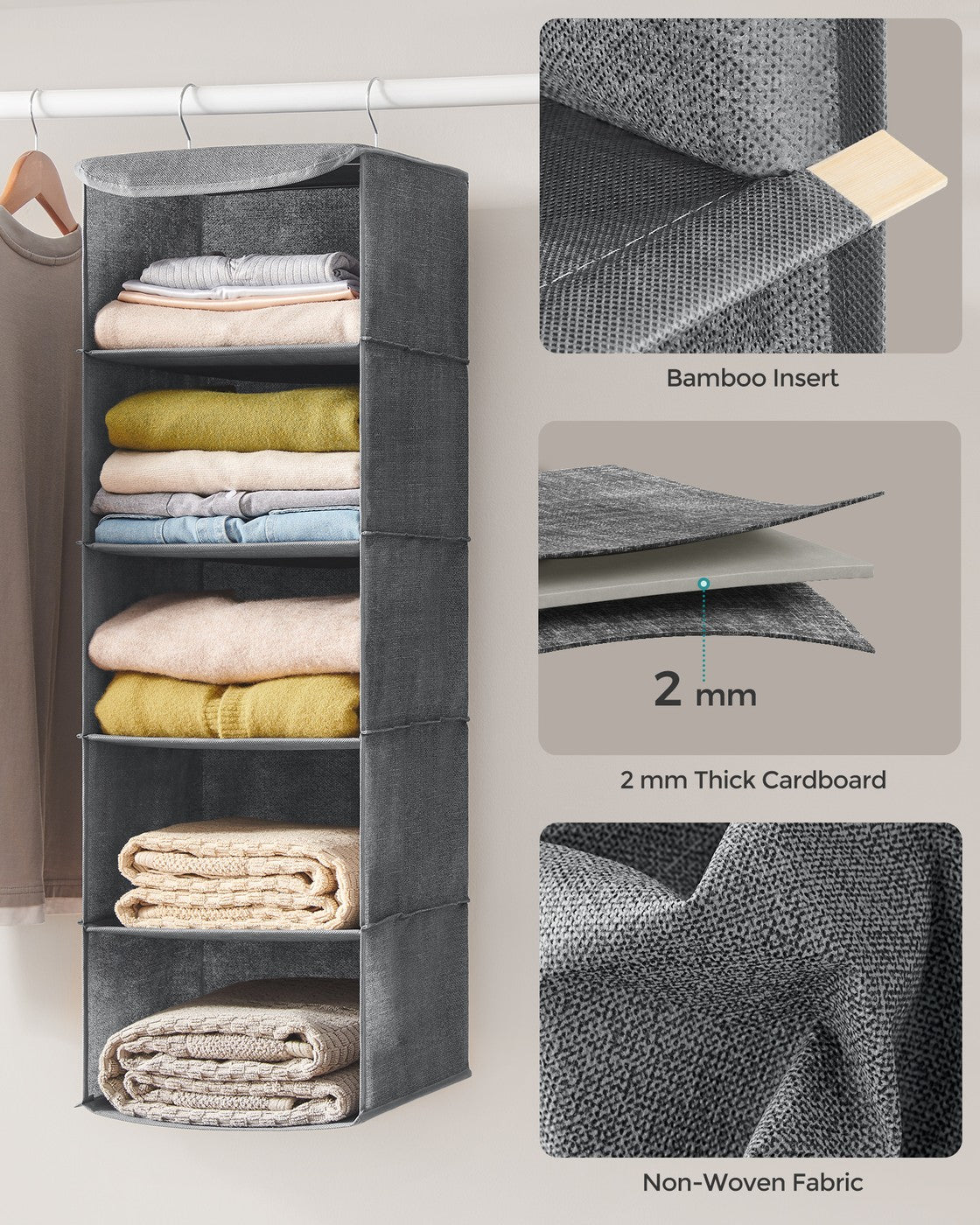 Set of 2 Hanging Wardrobe Storage Organisers - image 25