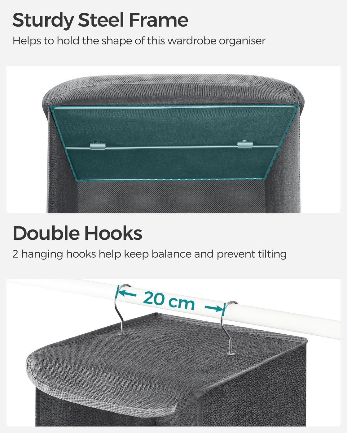 Set of 2 Hanging Wardrobe Storage Organisers - image 26