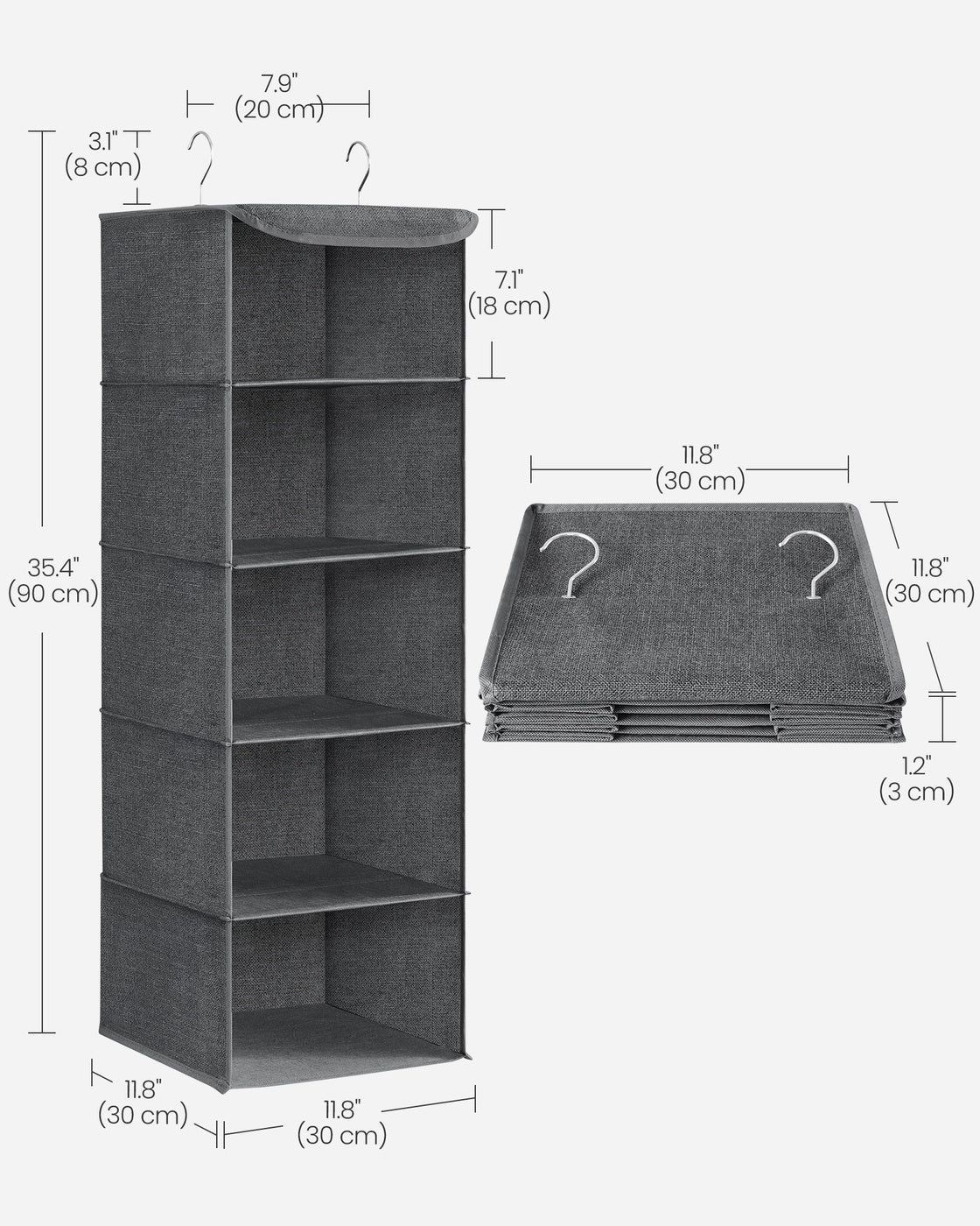 Set of 2 Hanging Wardrobe Storage Organisers - image 27
