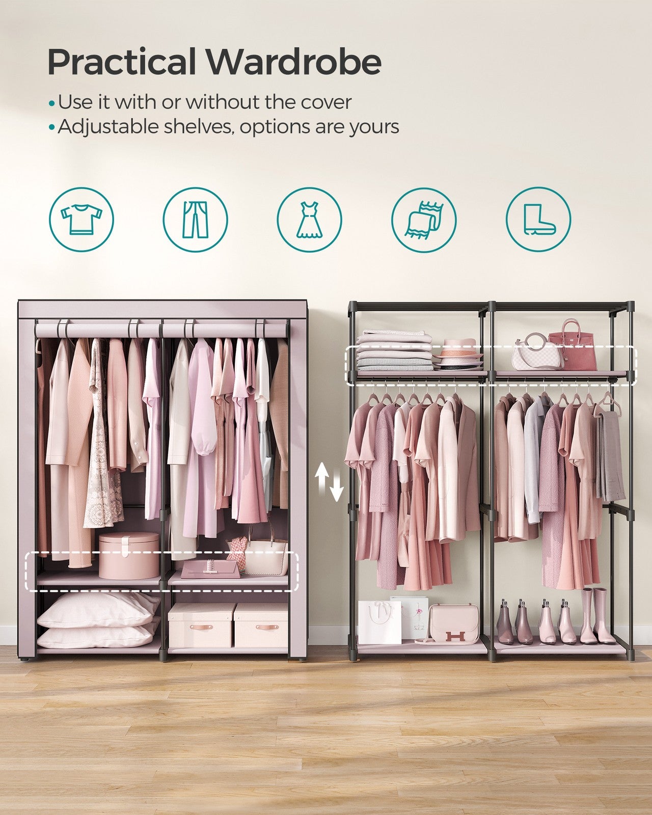 Collapsible Fabric Portable Wardrobe - image 3