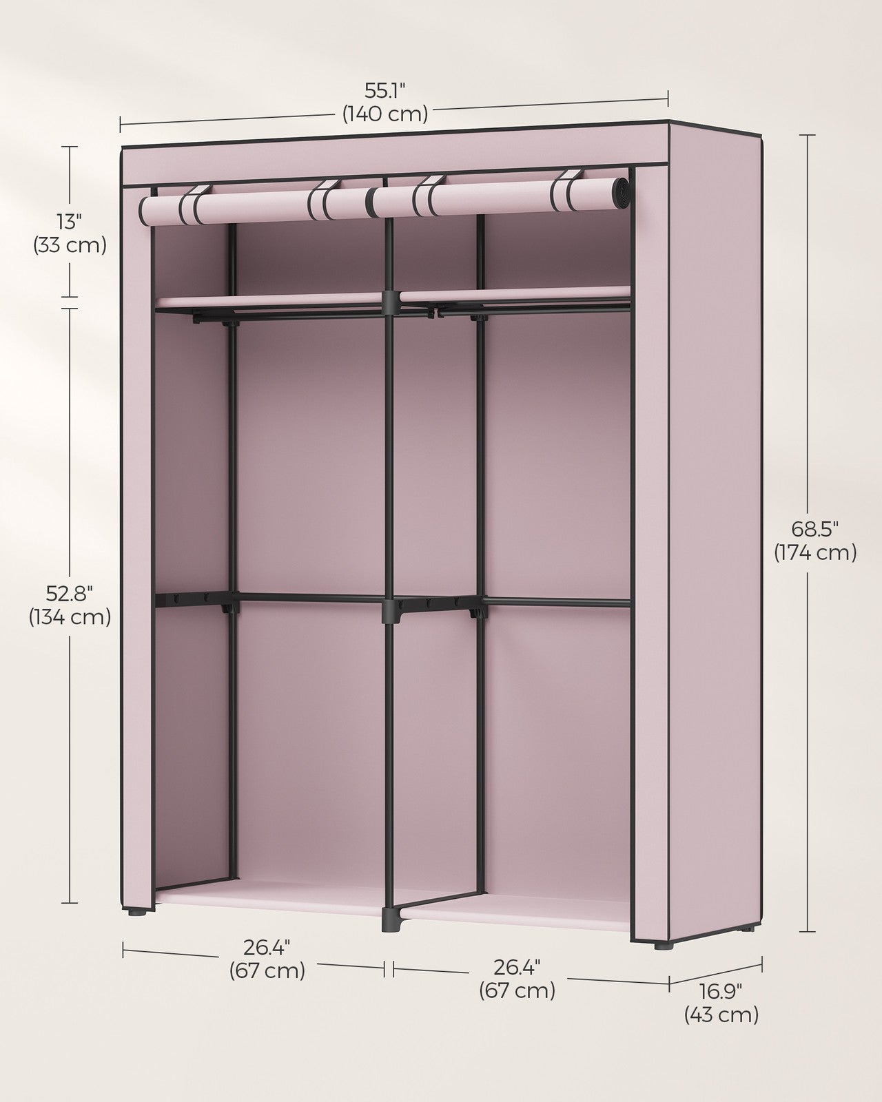Collapsible Fabric Portable Wardrobe - image 7