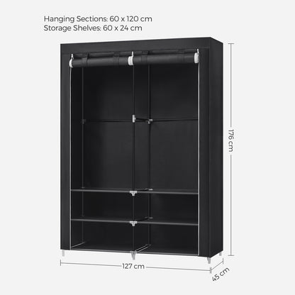 Portable Wardrobe with 2 Hanging Rails - image 8