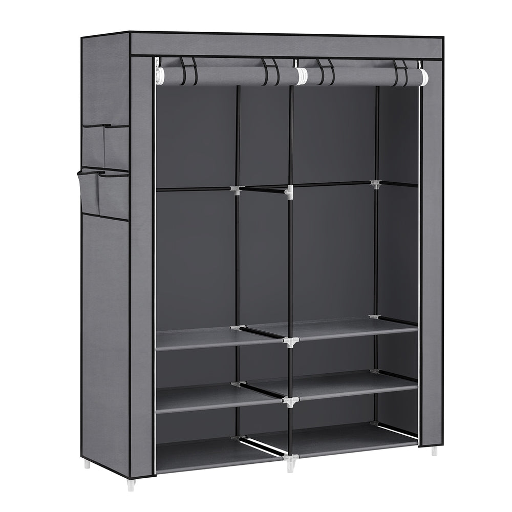 Portable Wardrobe with 2 Hanging Rails - image 12