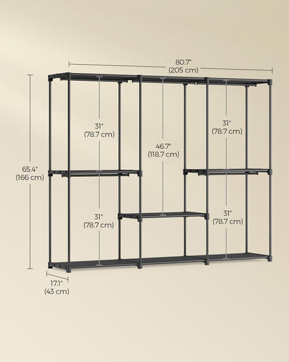 Foldable Wardrobe with Clothes Rails 43 x 124 x 182 cm - image 16