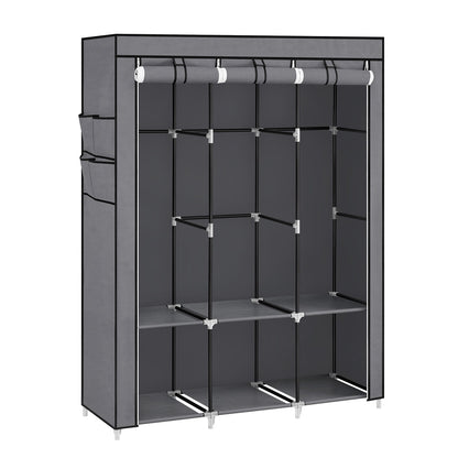 Portable Wardrobe with 3 Hanging Rails - image 12
