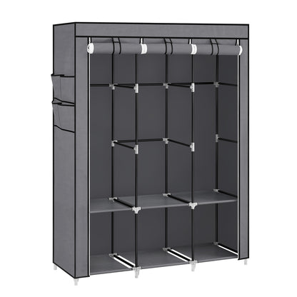 Portable Wardrobe with 3 Hanging Rails - image 13