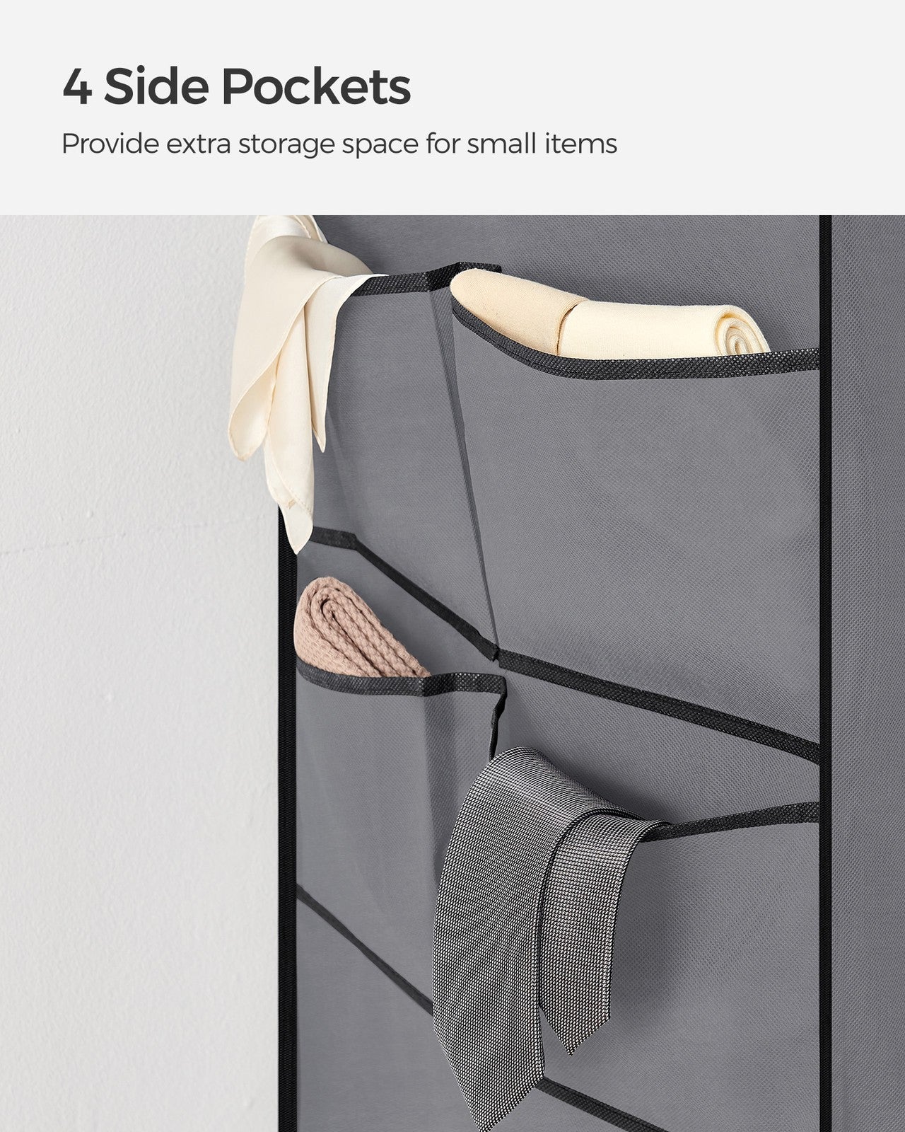 Portable Wardrobe with 3 Hanging Rails - image 20
