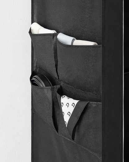 Clothes Wardrobe, Portable Closet, Garment Organiser Rack with 4 Hanging Rails, Shelves, 4 Side Pockets - image 15