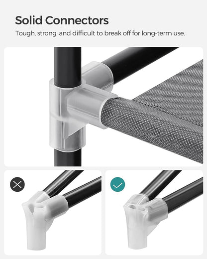 Clothes Wardrobe, Portable Closet, Garment Organiser Rack with 4 Hanging Rails, Shelves, 4 Side Pockets - image 17