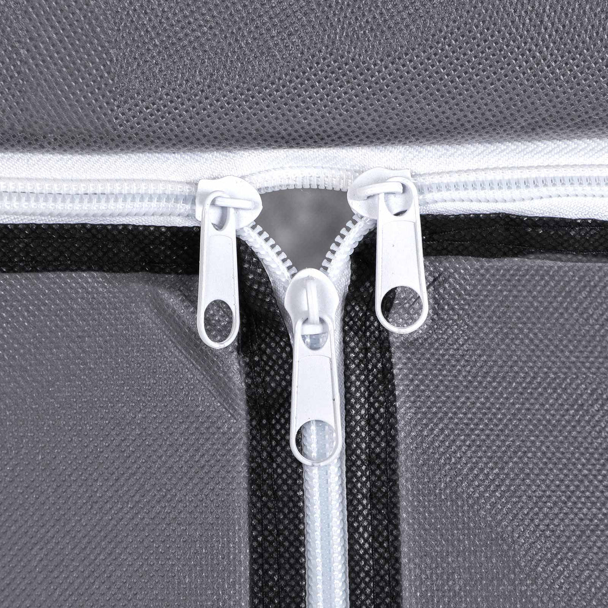 Grey Portable Closet with Hanging Rail - image 4