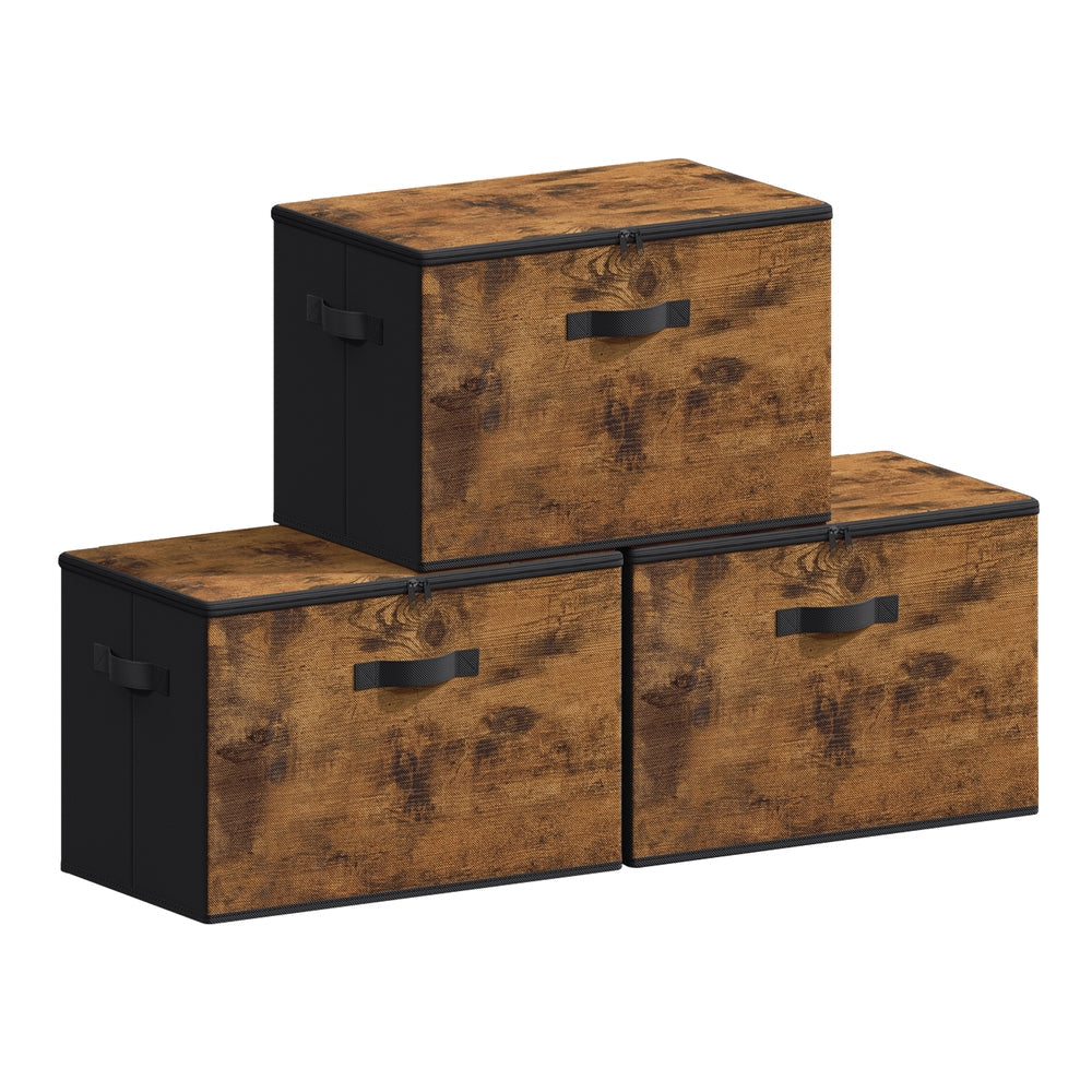 Set of 6 Foldable Storage Organiser Boxes Slate Grey - image 41