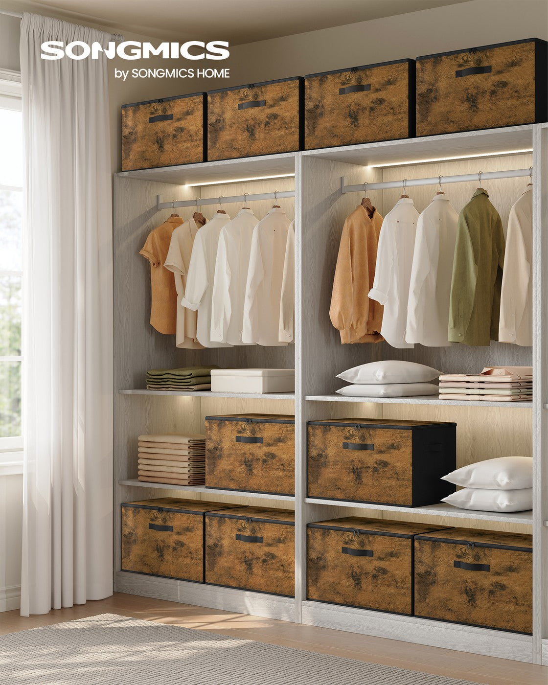Set of 6 Foldable Storage Organiser Boxes Slate Grey - image 42