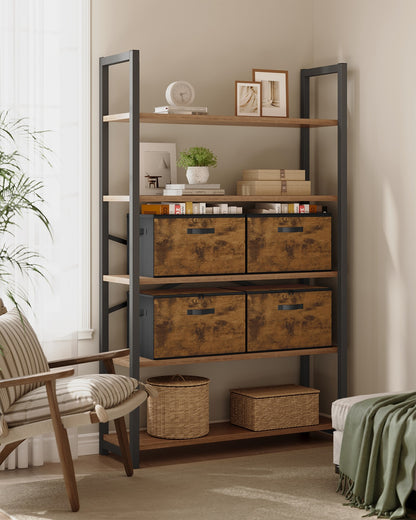 Set of 6 Foldable Storage Organiser Boxes Slate Grey - image 47