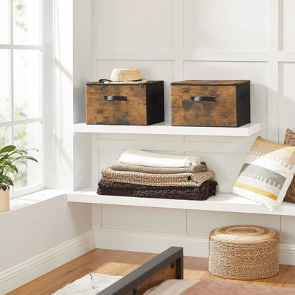 Set of 6 Foldable Storage Organiser Boxes Slate Grey - image 27