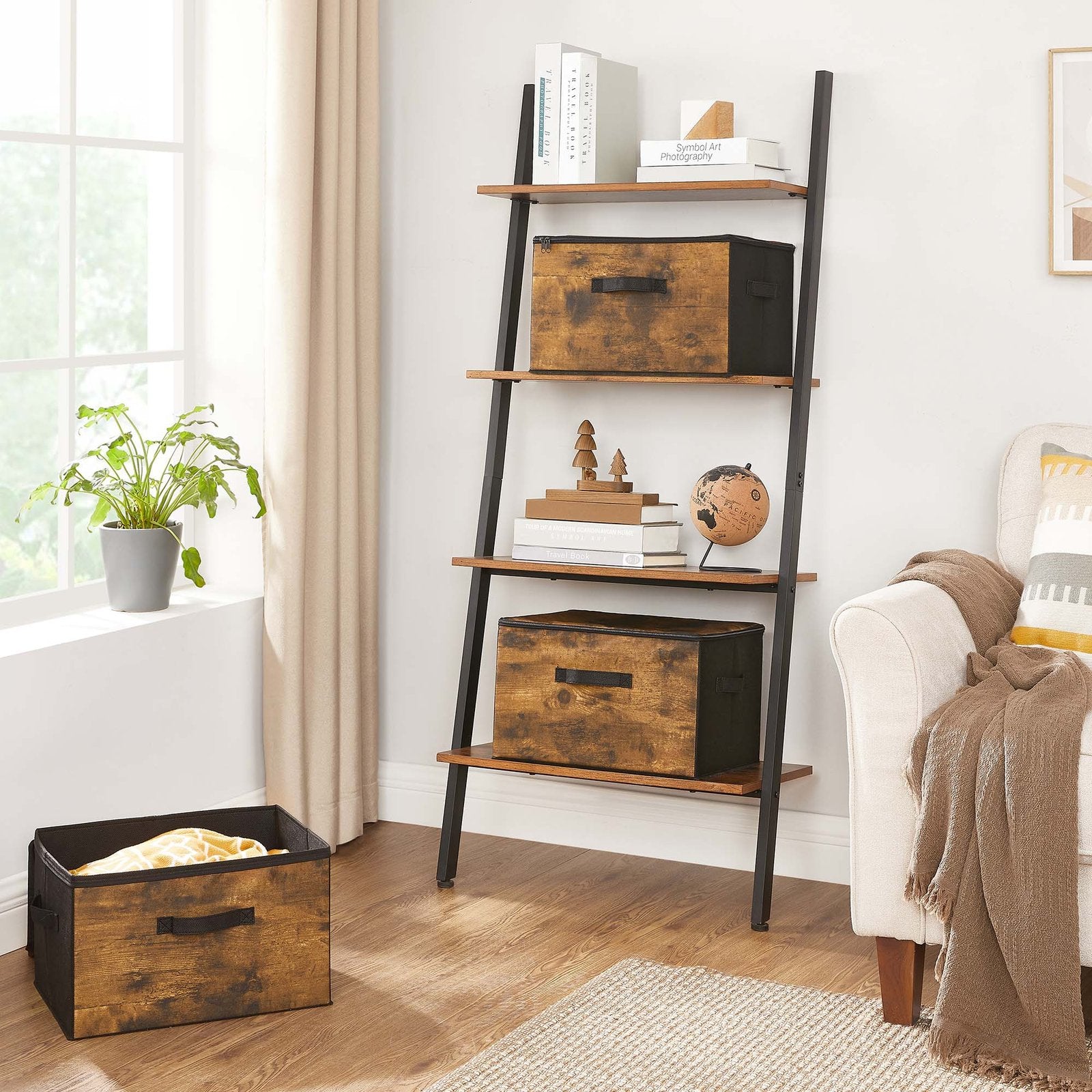 Set of 6 Foldable Storage Organiser Boxes Slate Grey - image 28