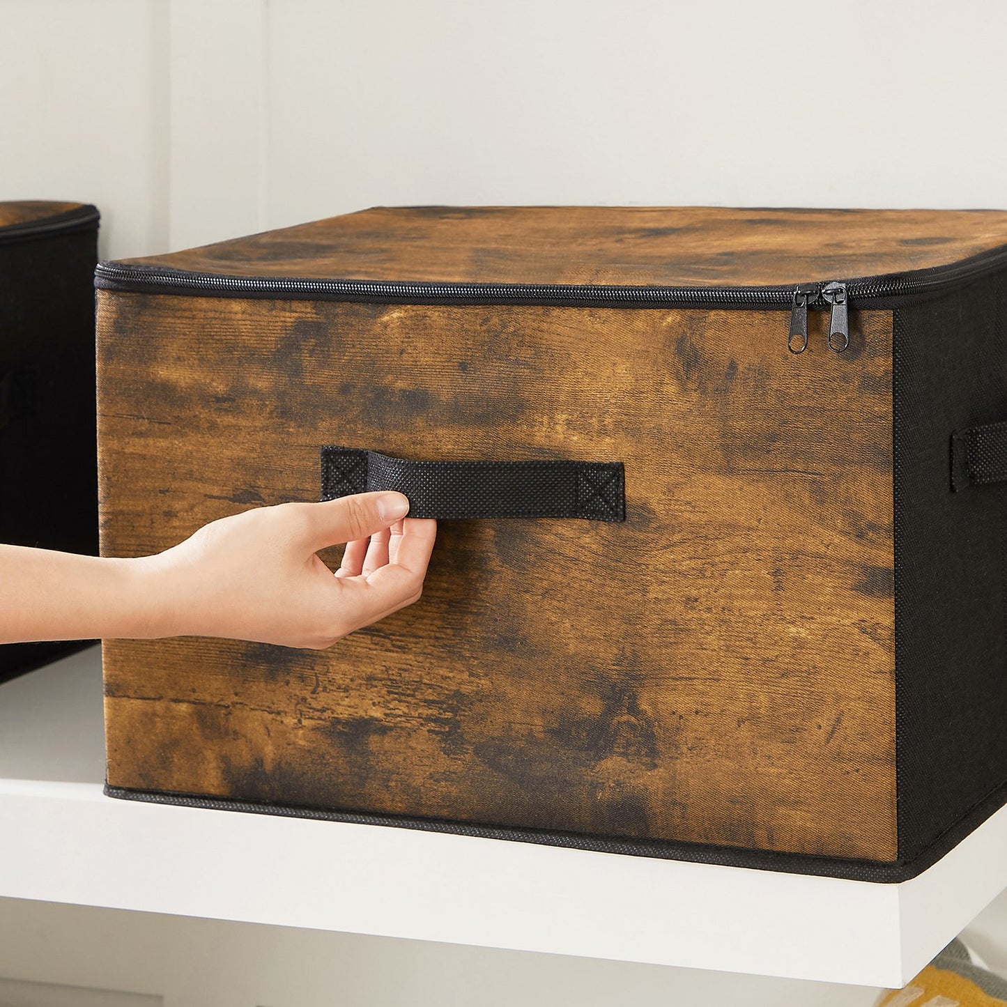 Set of 6 Foldable Storage Organiser Boxes Slate Grey - image 32