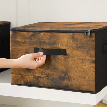 Set of 6 Foldable Storage Organiser Boxes Slate Grey - image 32