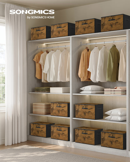 Set of 6 Foldable Storage Organiser Boxes Slate Grey - image 49