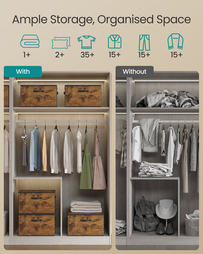 Set of 6 Foldable Storage Organiser Boxes Slate Grey - image 50