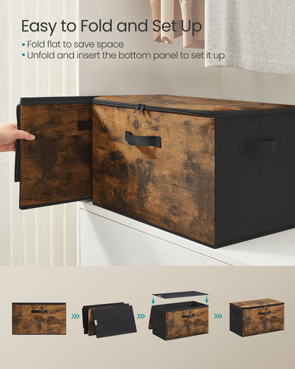 Set of 6 Foldable Storage Organiser Boxes Slate Grey - image 52