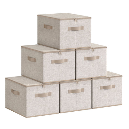 Set of 6 Foldable Storage Organiser Boxes Slate Grey - image 13