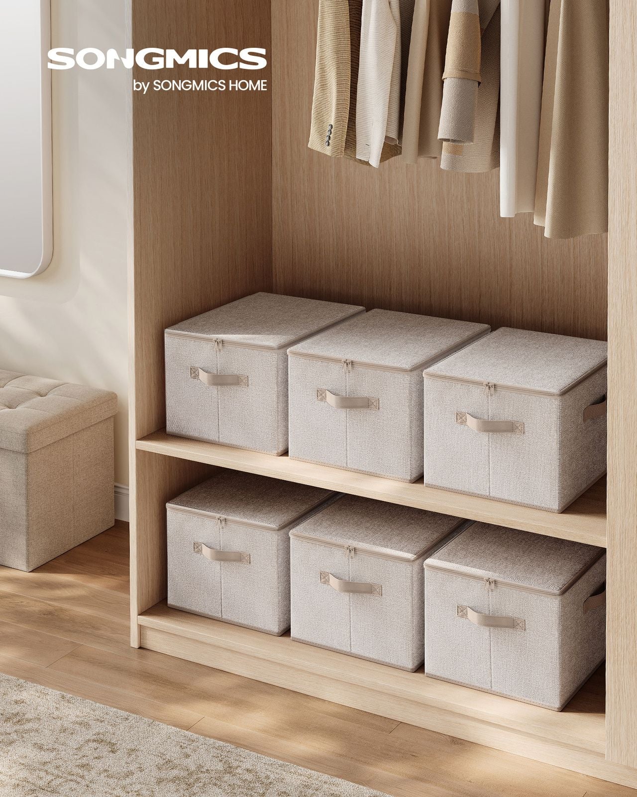 Set of 6 Foldable Storage Organiser Boxes Slate Grey - image 14
