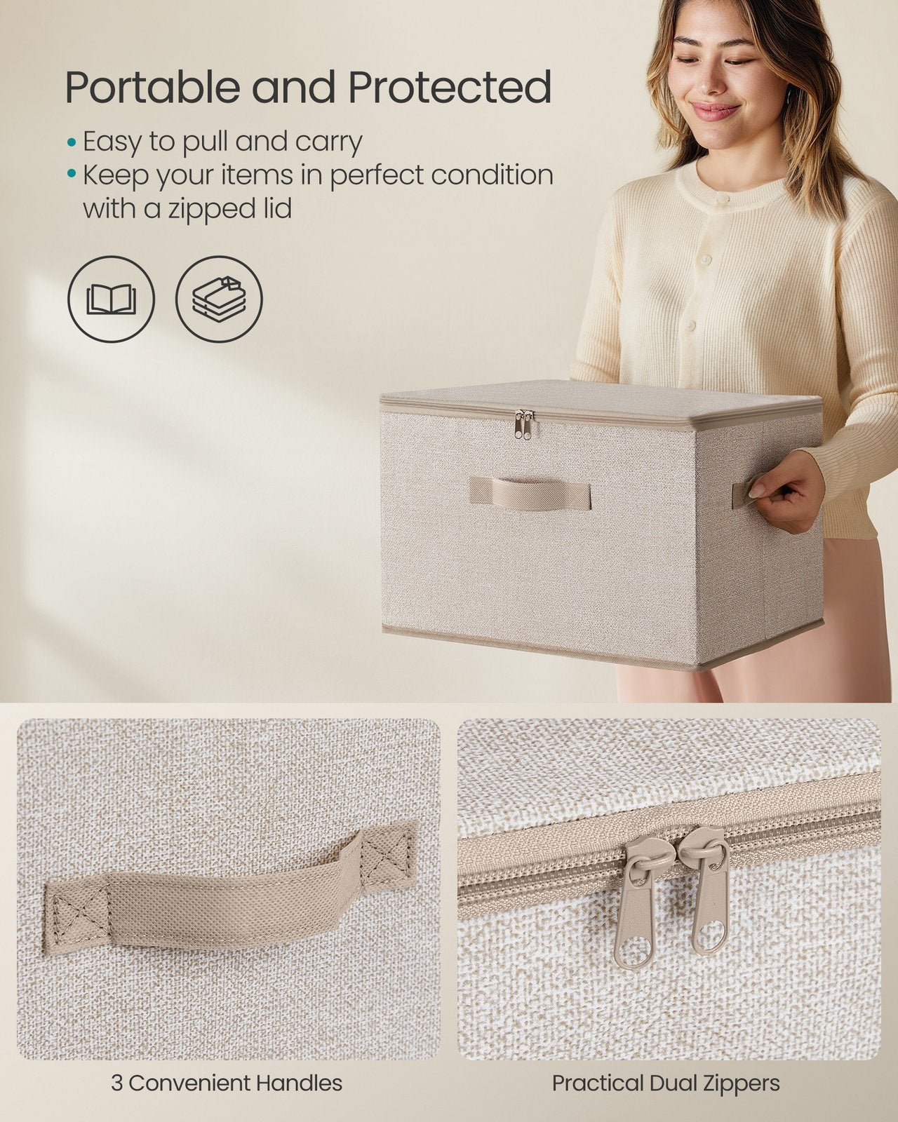 Set of 6 Foldable Storage Organiser Boxes Slate Grey - image 15