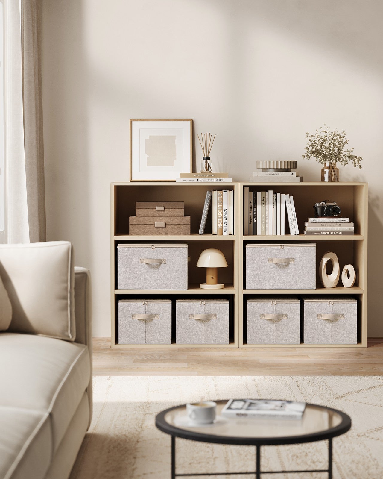 Set of 6 Foldable Storage Organiser Boxes Slate Grey - image 17