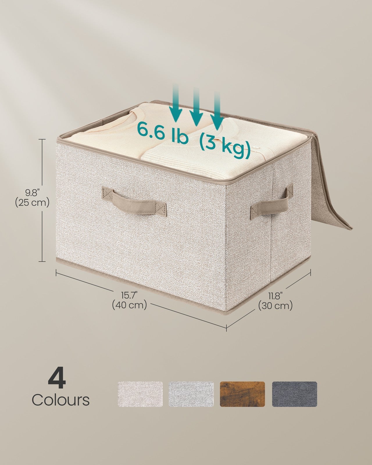 Set of 6 Foldable Storage Organiser Boxes Slate Grey - image 18