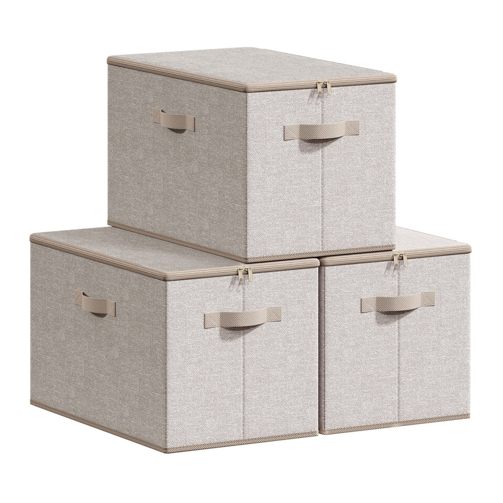 Set of 6 Foldable Storage Organiser Boxes Slate Grey - image 34