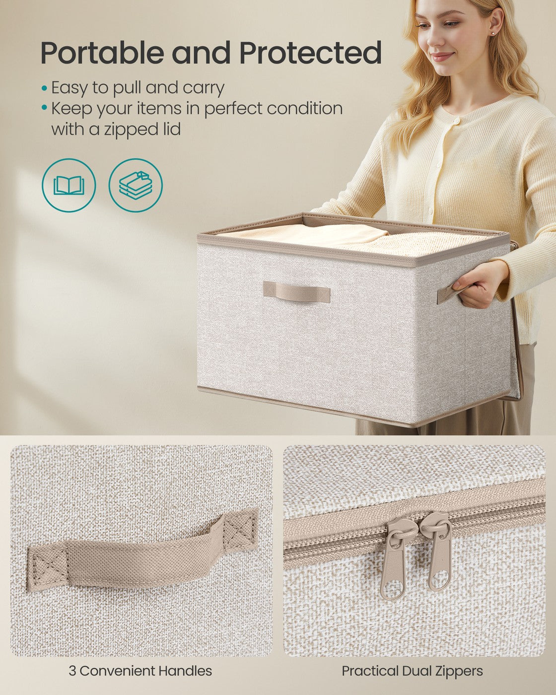 Set of 6 Foldable Storage Organiser Boxes Slate Grey - image 37