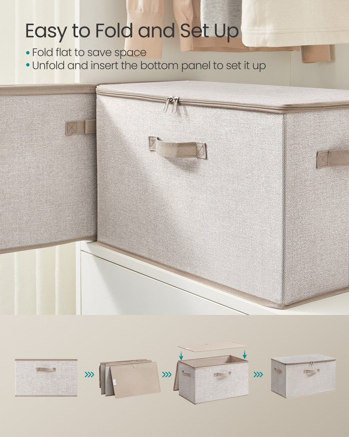 Set of 6 Foldable Storage Organiser Boxes Slate Grey - image 38