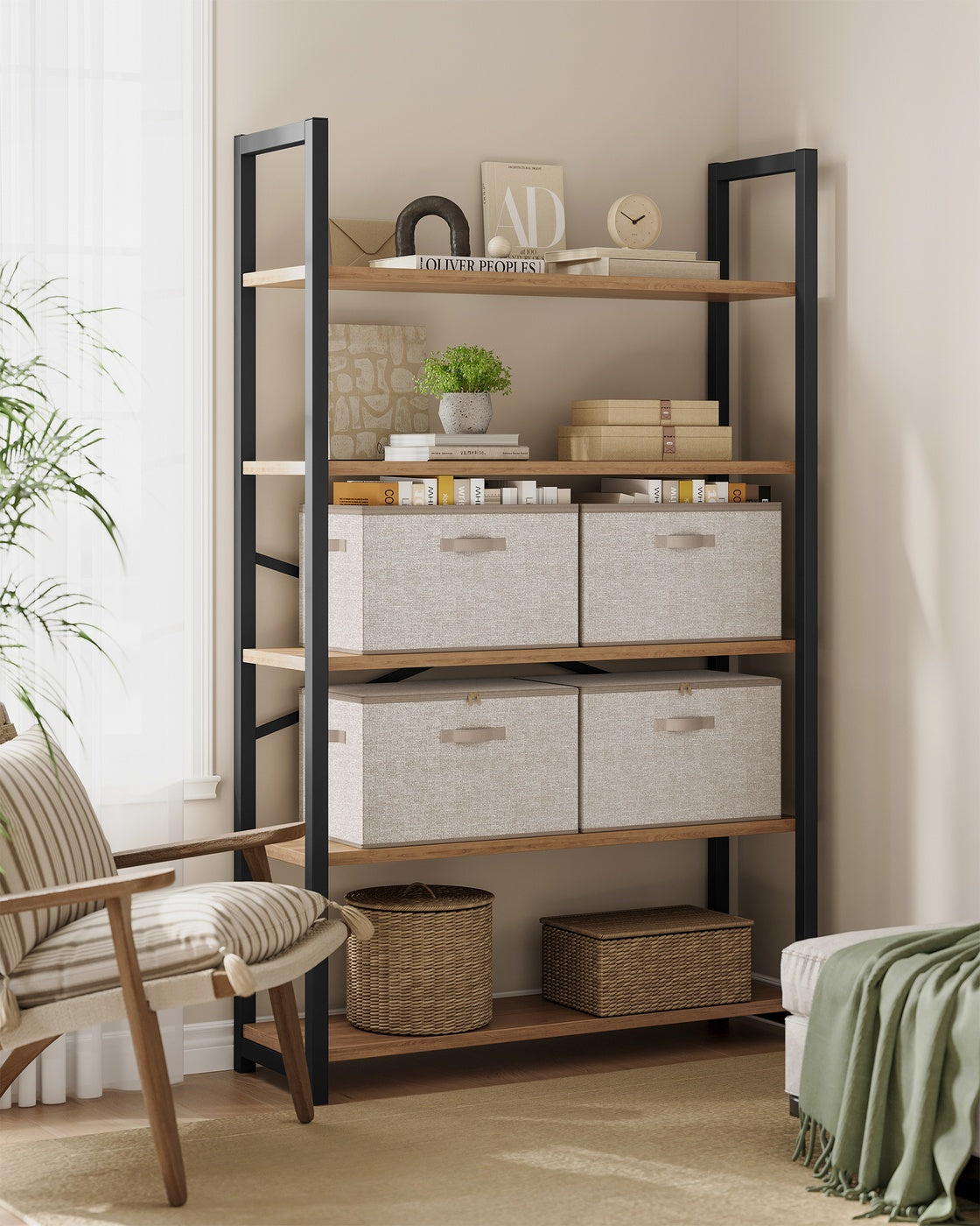 Set of 6 Foldable Storage Organiser Boxes Slate Grey - image 40