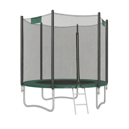 6 ft Kids Trampoline, Trampoline with Enclosure Net, Safety Pad - image 1