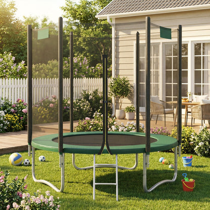 6 ft Kids Trampoline, Trampoline with Enclosure Net, Safety Pad - image 7