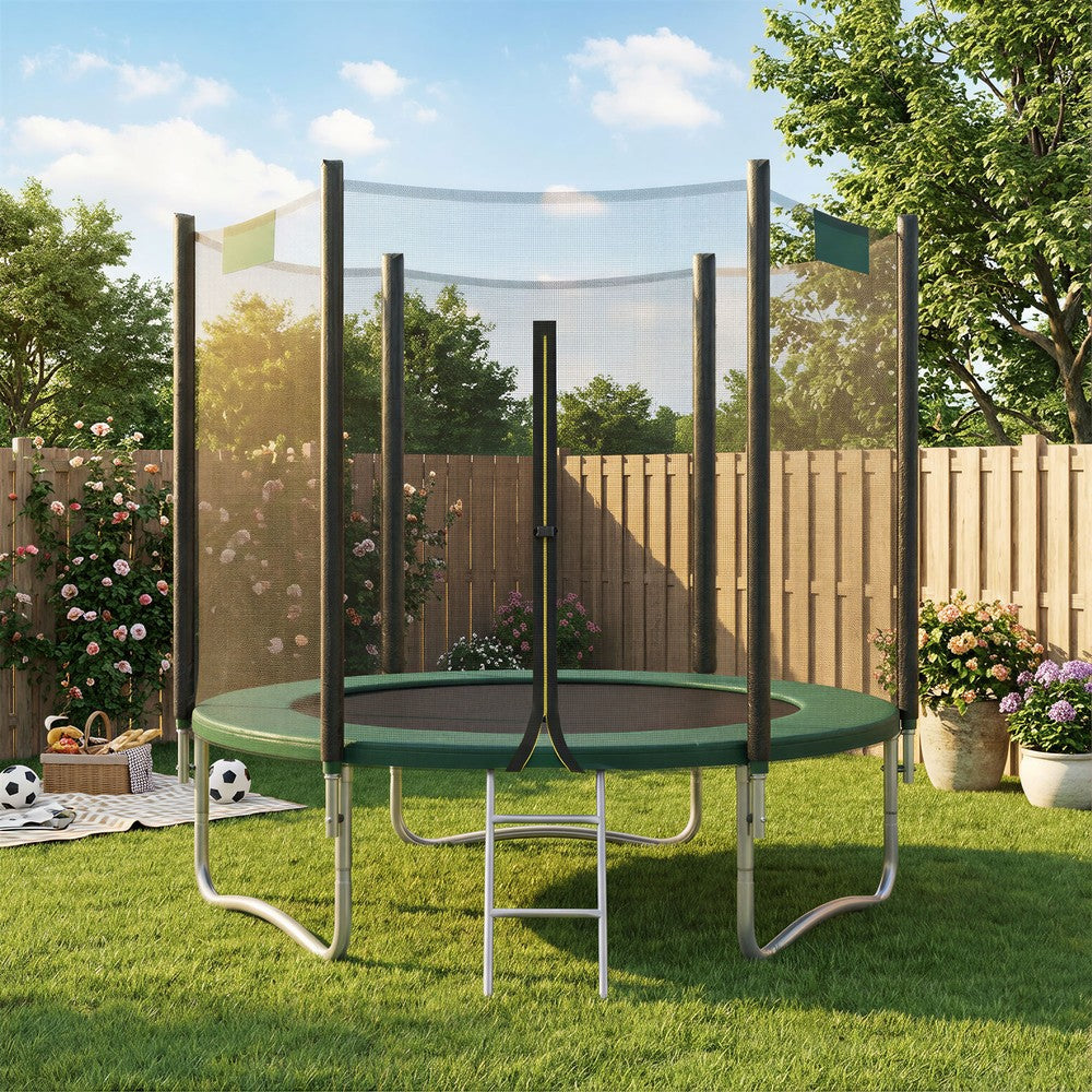 10 ft Trampoline, 305 cm Kids Trampoline with Enclosure Net, Safety Pad - image 21