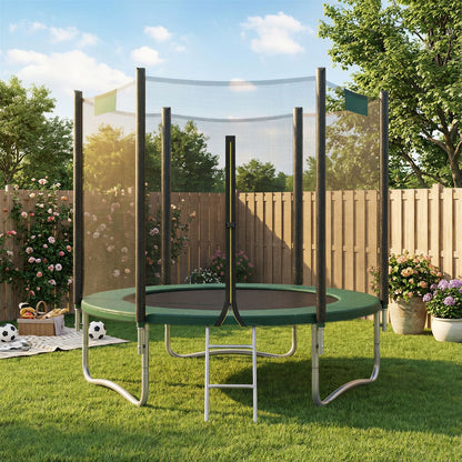 10 ft Trampoline, 305 cm Kids Trampoline with Enclosure Net, Safety Pad - image 21