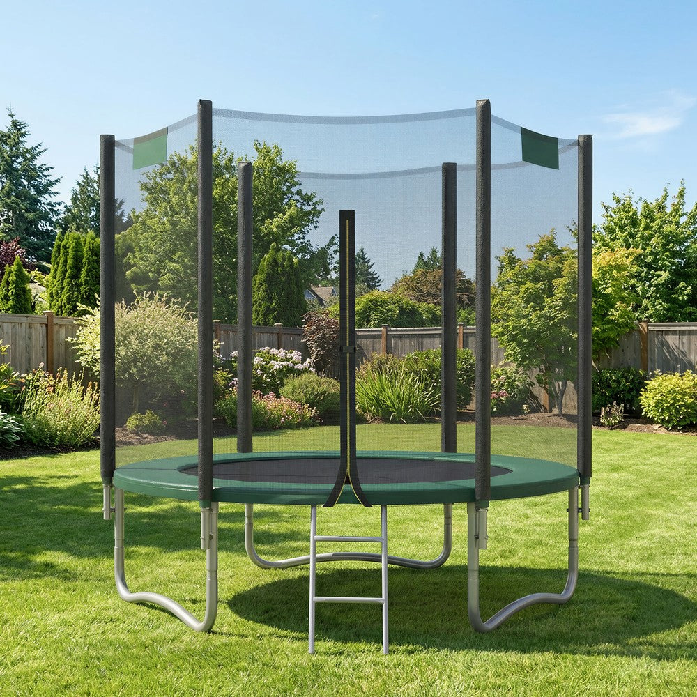10 ft Trampoline, 305 cm Kids Trampoline with Enclosure Net, Safety Pad - image 22