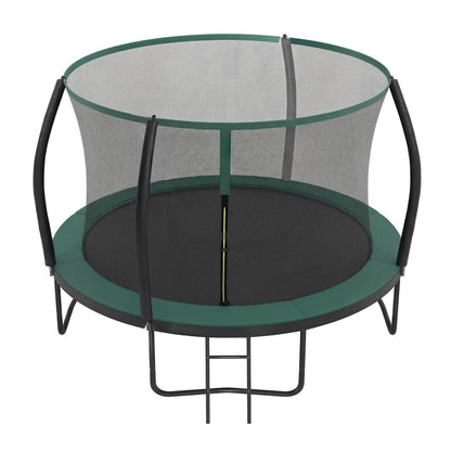 Outdoor Trampoline for Kids with Safety Net, Black + Blue, 10ft - image 11